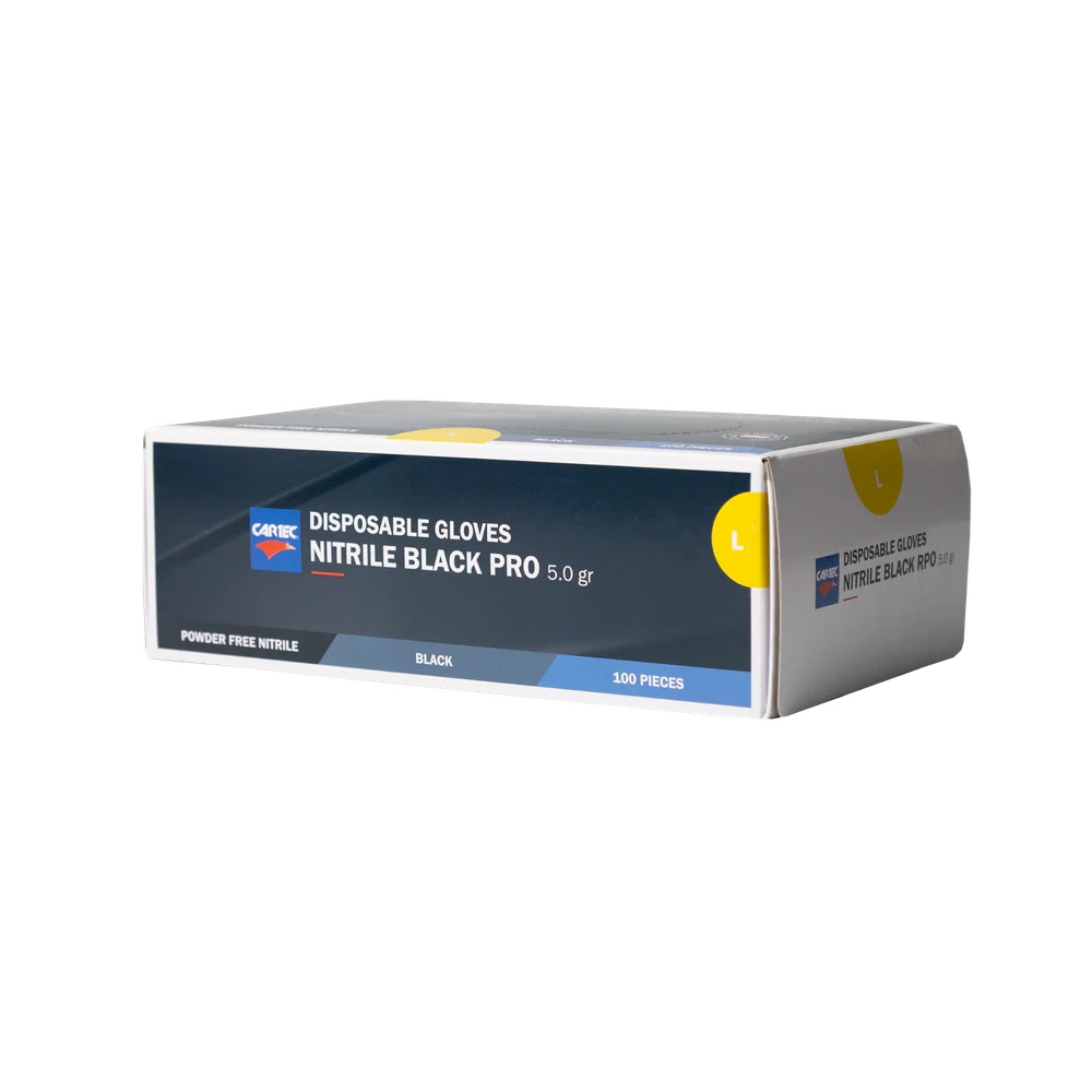 Cartec Black Nitrile Disposable Gloves 5.0gr (Box 100) - Image 4